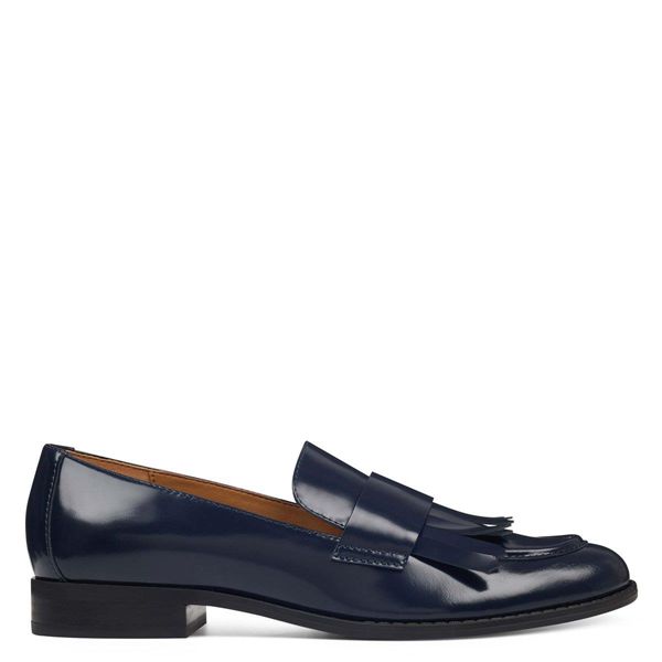 Nine West Owyn Slip-On Navy Loafers | South Africa 65S04-1A67